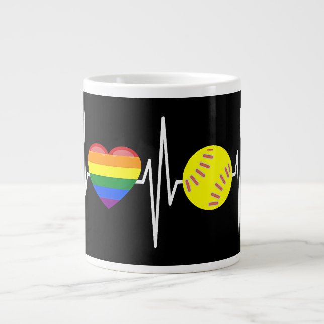 Grande Tasse Gay Softball Shirt Softball Player Gay Pride LGBTQ (Devant)