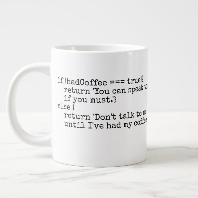 Grande Tasse geek informatique nerd café humour (Gauche)