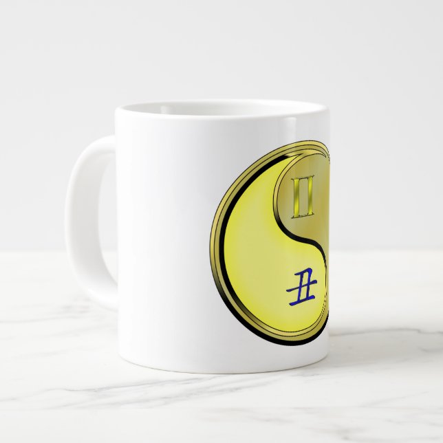 Grande Tasse Gémeaux & Bœuf Métallique (Devant gauche)
