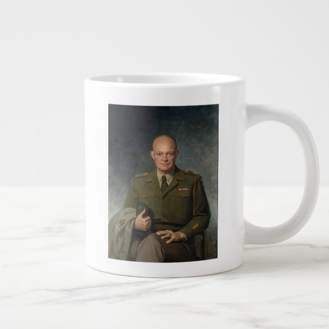 Grande Tasse Général Dwight Eisenhower Portrait peint 5 étoiles (Droite)