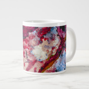 Grande Tasse Géode cristal Red Agate Abstrait