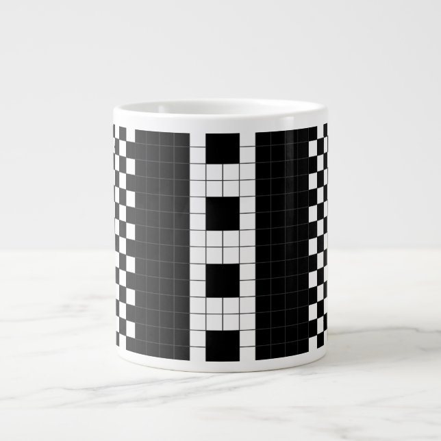 Grande Tasse Géométrie Plaid du métro RL90 (Devant)