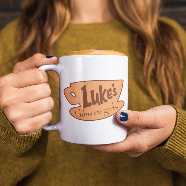 Grande Tasse Gilmore Girls | Logo Luke's Diner (Person holding mug)