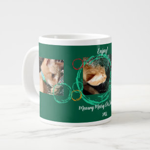 Grande Tasse Ginger Cat, Collage Photos, Texte, Faites votre pr