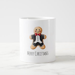 Grande Tasse Gingerbread Homme Cookie à Tuxedo Noël