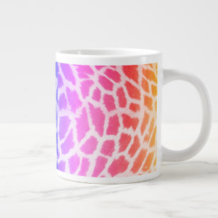 Grande Tasse Giraffe Motif couleur arc-en-ciel
