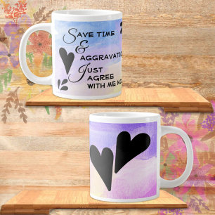 Grande Tasse Girl Pastel Aquarelle Typographie Sarcastique Cita