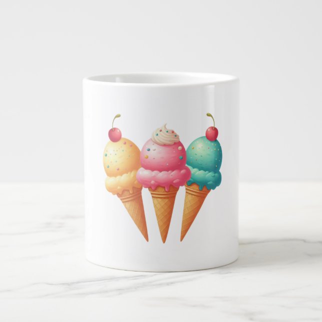 Grande Tasse Glace colorée (Devant)