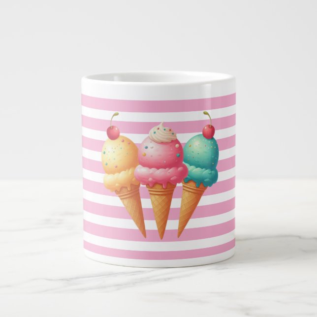 Grande Tasse Glace colorée (Devant)