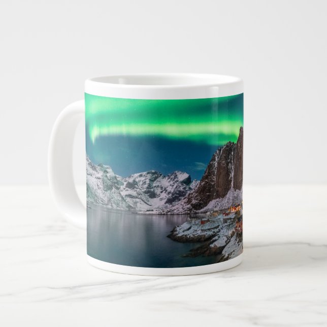 Grande Tasse Glace et neige | Northern Lights, Norvège (Devant gauche)