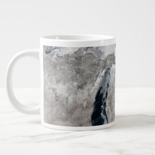Grande Tasse Glace Sur Les Grands Lacs, États-Unis.