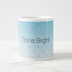 Grande Tasse Glam Points Ombre Aqua Blue Noël            