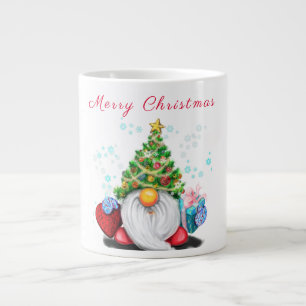 Grande Tasse Gnome mignonne avec arbre de Noël Casquette et cad