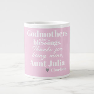 Grande Tasse Godmères sont Bénédiction Typographie Moderne Rose
