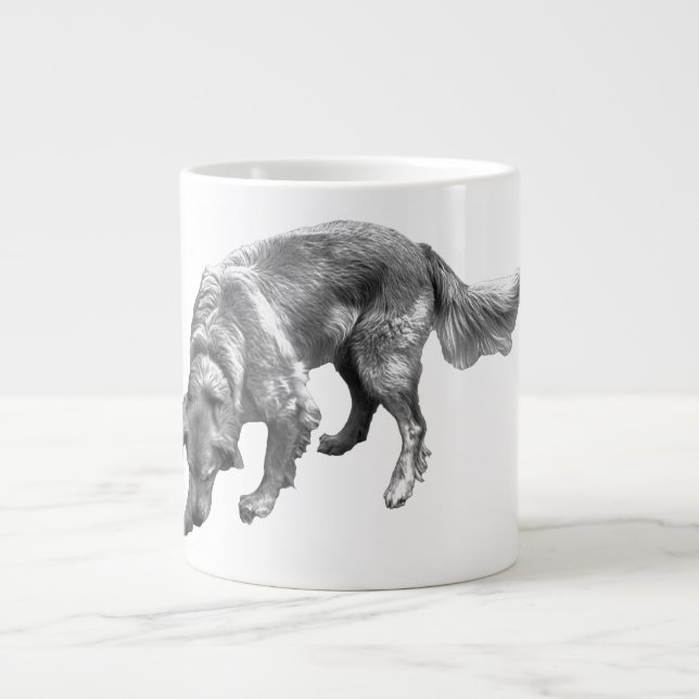 Grande Tasse Golden Retriever avec Expression Enjouée (Devant)