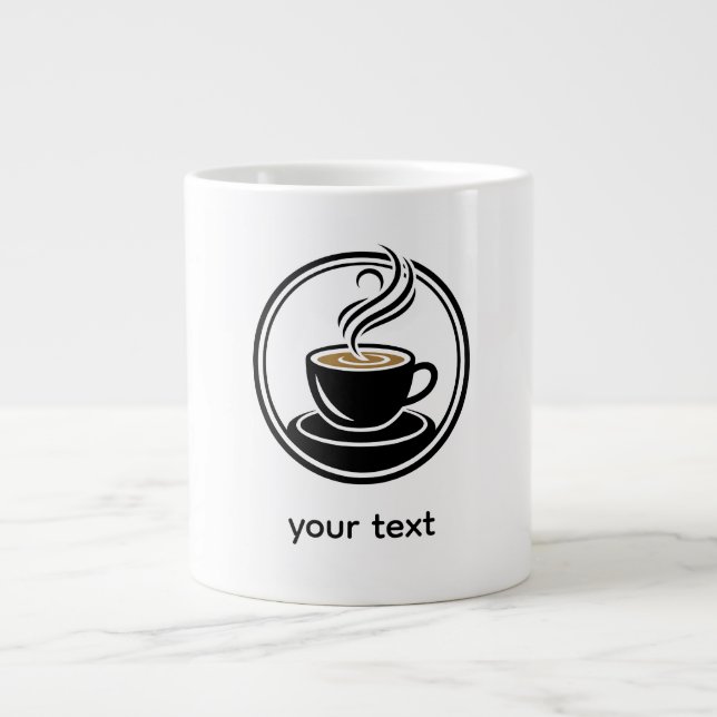 Grande Tasse Golden Spiral in Darkness – Minimalist  Design (Devant)