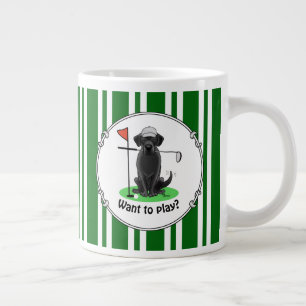 Grande Tasse Golf Black Labrador Retriever Dog - mignonne