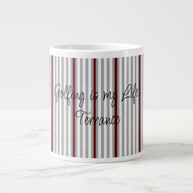 Grande Tasse Golfers Mug, le golf est ma vie ! (Devant)