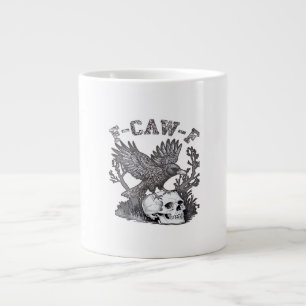 Grande Tasse Gothic drôle F-Caw-F Humour Corbeau Essentiel Rétr