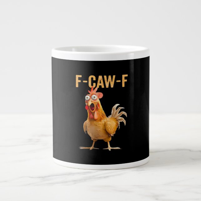 Grande Tasse Gothic Funny Humor Crow F-Caw-F (Devant)
