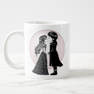 Grande Tasse Gothique Emo Enfants Kiss Valentine's Day