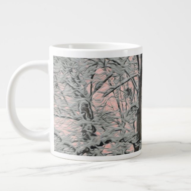 Grande Tasse Grand Arbre En Neige (Gauche)