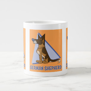 Grande Tasse Grand dessin coloré allemand berger chien