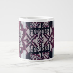 Grande Tasse Grand Magenta Nordic Fair Isle Tricot Spécialité
