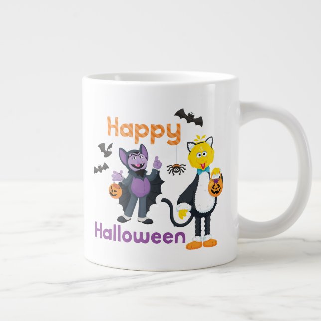 Grande Tasse Grand oiseau et nombre | Joyeux Halloween (Droite)