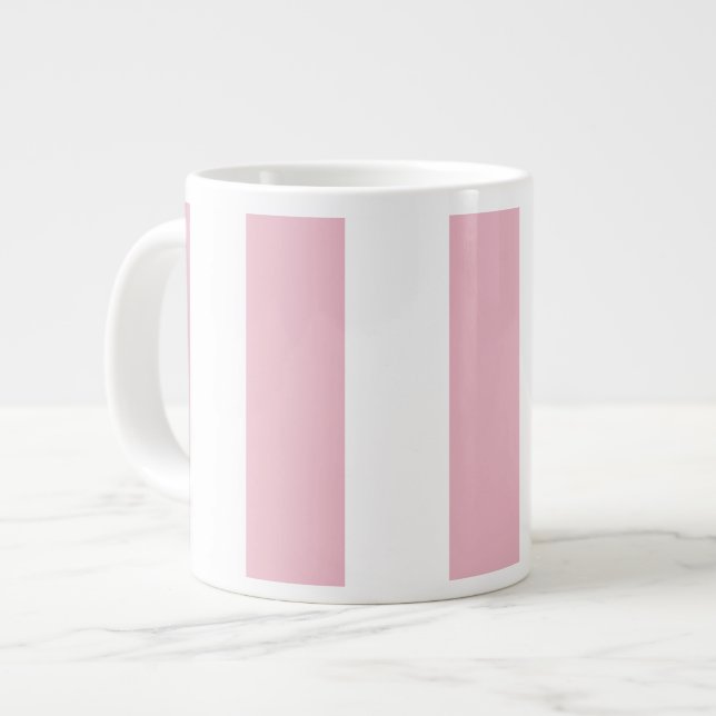 Grande Tasse Grandes Pink, Grandes Blances, Motif Gratté (Devant gauche)