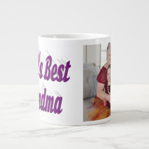 Grande Tasse Grandma photo typographie violette