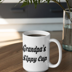 Grande Tasse Grandpa drôle café citation noir