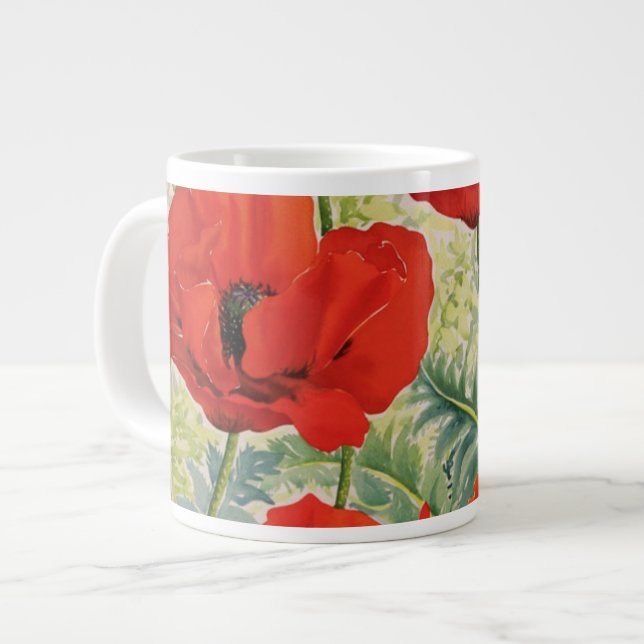 Grande Tasse Grands pavots rouges (Devant gauche)