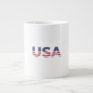 Grande Tasse Graphique de lettres bloc de drapeau américain cla