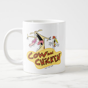 Grande Tasse Graphique du logo de la vache et du poulet