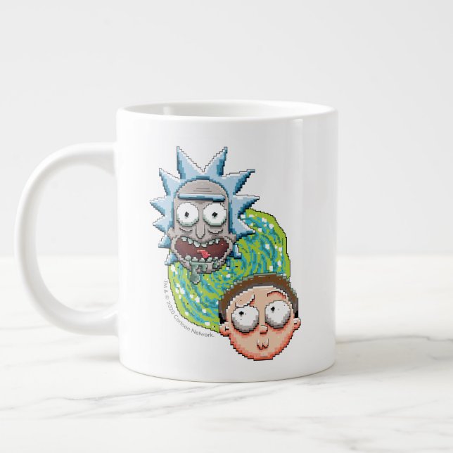 Grande Tasse Graphique du portail Pixelverse Rick and Morty (Gauche)