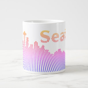 Grande Tasse Graphique en silhouette de Seattle