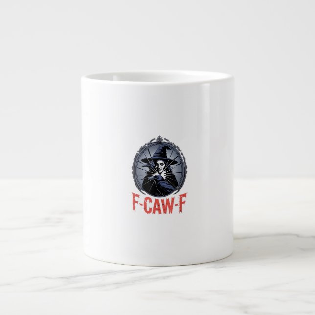 Grande Tasse Graphique Rétro Classique F-Caw-F (Devant)