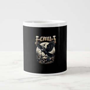 Grande Tasse Graphisme Crâne Gothique F-Caw-F Corbeau Humour Ad