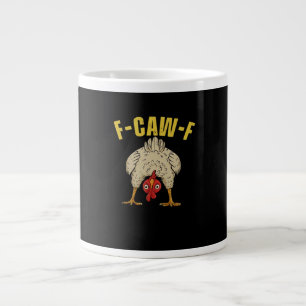 Grande Tasse Graphisme d'art essentiel de F-Caw-F-Poulet