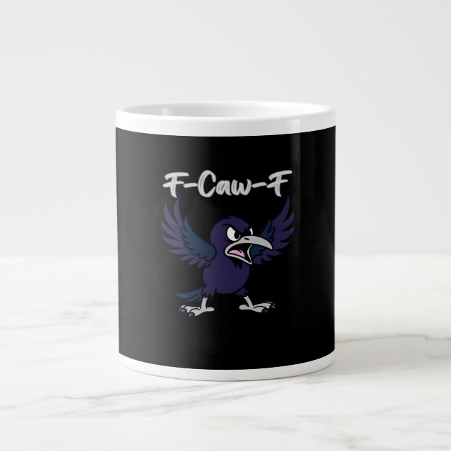 Grande Tasse Graphisme Rétro F-Caw-F (Devant)