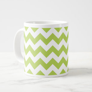 Grande Tasse Green Zigzag, Green Chevron, Motif géométrique
