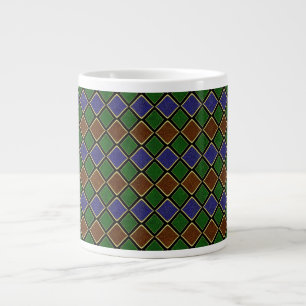Grande Tasse Grille Diamant Arlequin : Harmonie Texturée