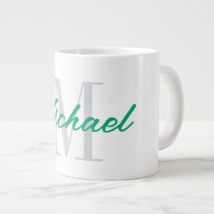 Grande Tasse Gros cadeau jumbo avec monogramme de nom personnal
