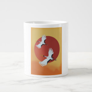 Grande Tasse Grues japonaises