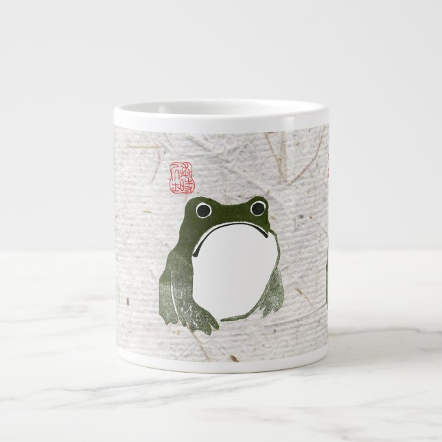 Grande Tasse Grumpy Grenouille japonaise crapaud 19ème siècle (Devant)