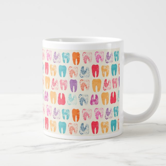 Grande Tasse Grunge Tooth Motif (Droite)