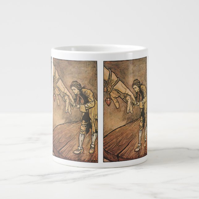 Grande Tasse Gulliver's Travels vintage par Arthur Rackham (Devant)