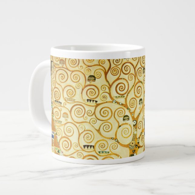 Grande Tasse Gustav Klimt L'Arbre De Vie Art Nouveau Vintage (Devant gauche)