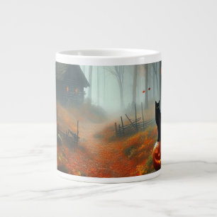 Grande Tasse Halloween/Automne/Automne/citrouille/chat